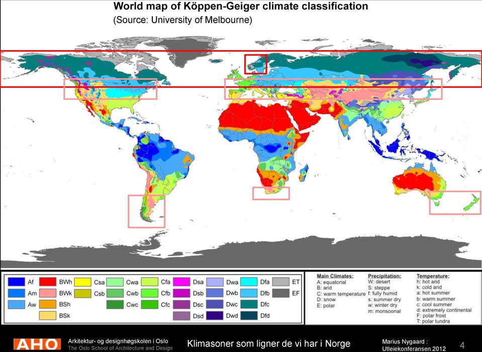 emissions Klimasoner som ligner de vi har i Norge