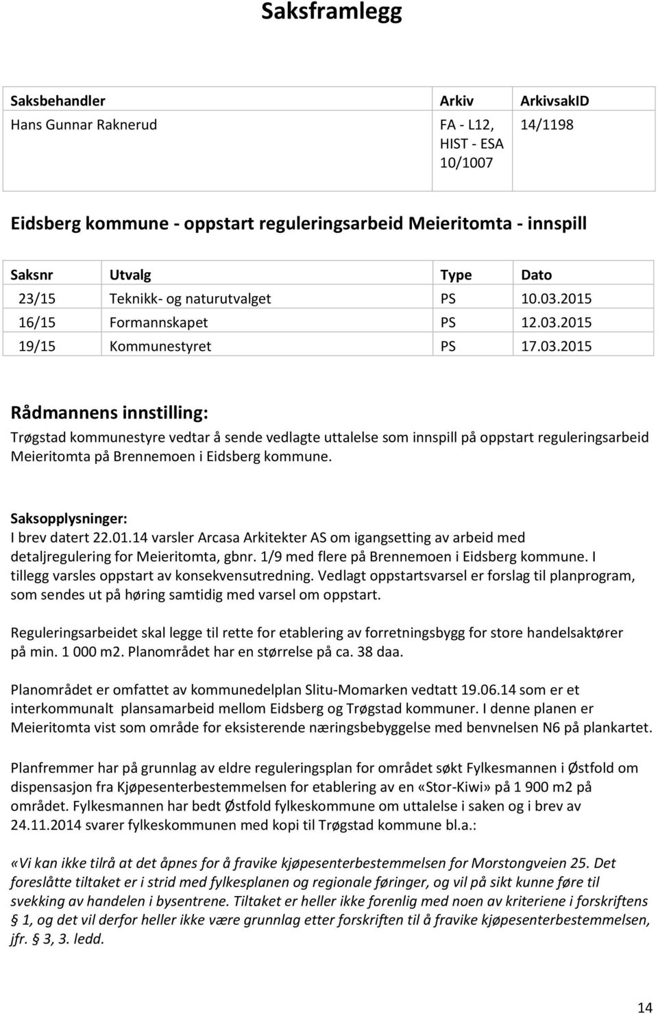 2015 16/15 Formannskapet PS 12.03.