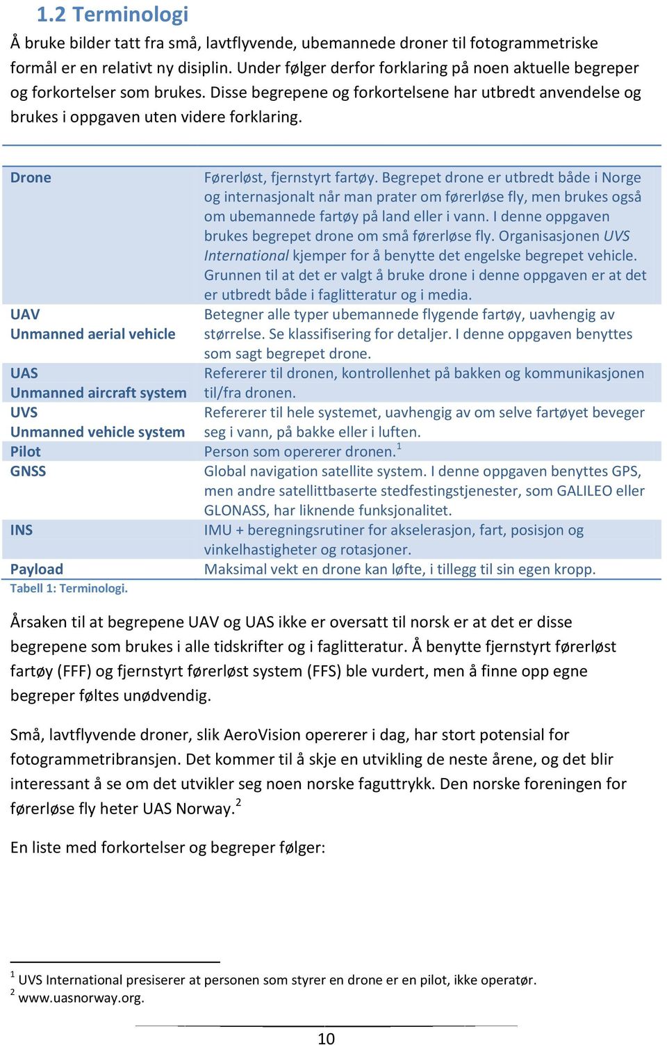 Drone UAV Unmanned aerial vehicle Førerløst, fjernstyrt fartøy.