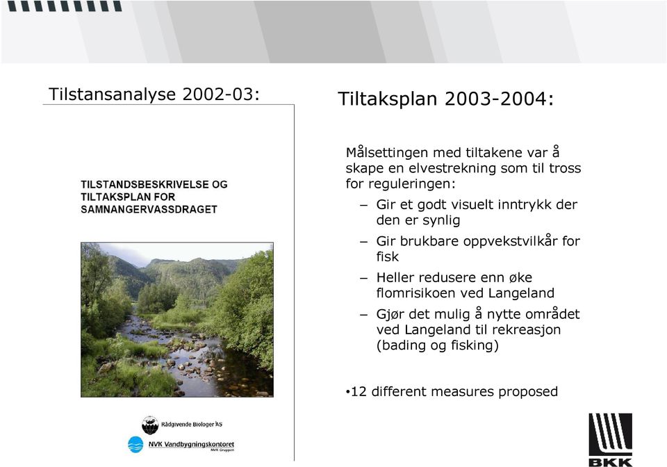 Gir brukbare oppvekstvilkår for fisk Heller redusere enn øke flomrisikoen ved Langeland Gjør