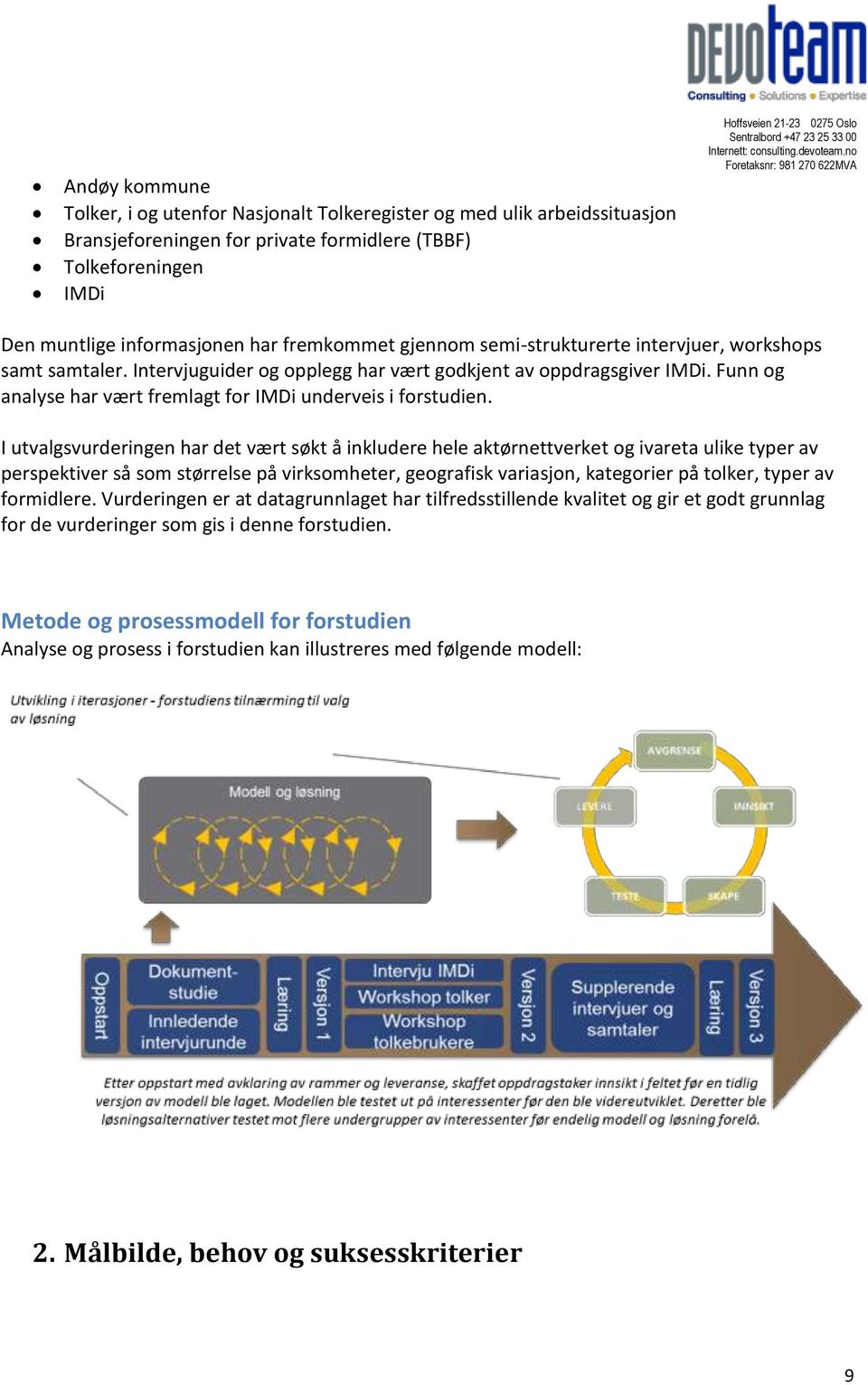 Funn og analyse har vært fremlagt for IMDi underveis i forstudien.