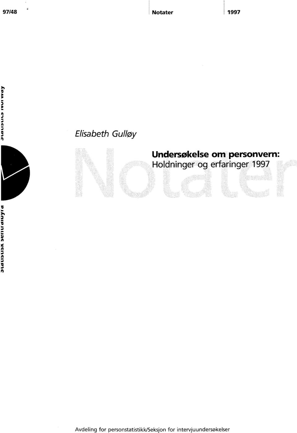 og erfaringer 1997 Avdeling for