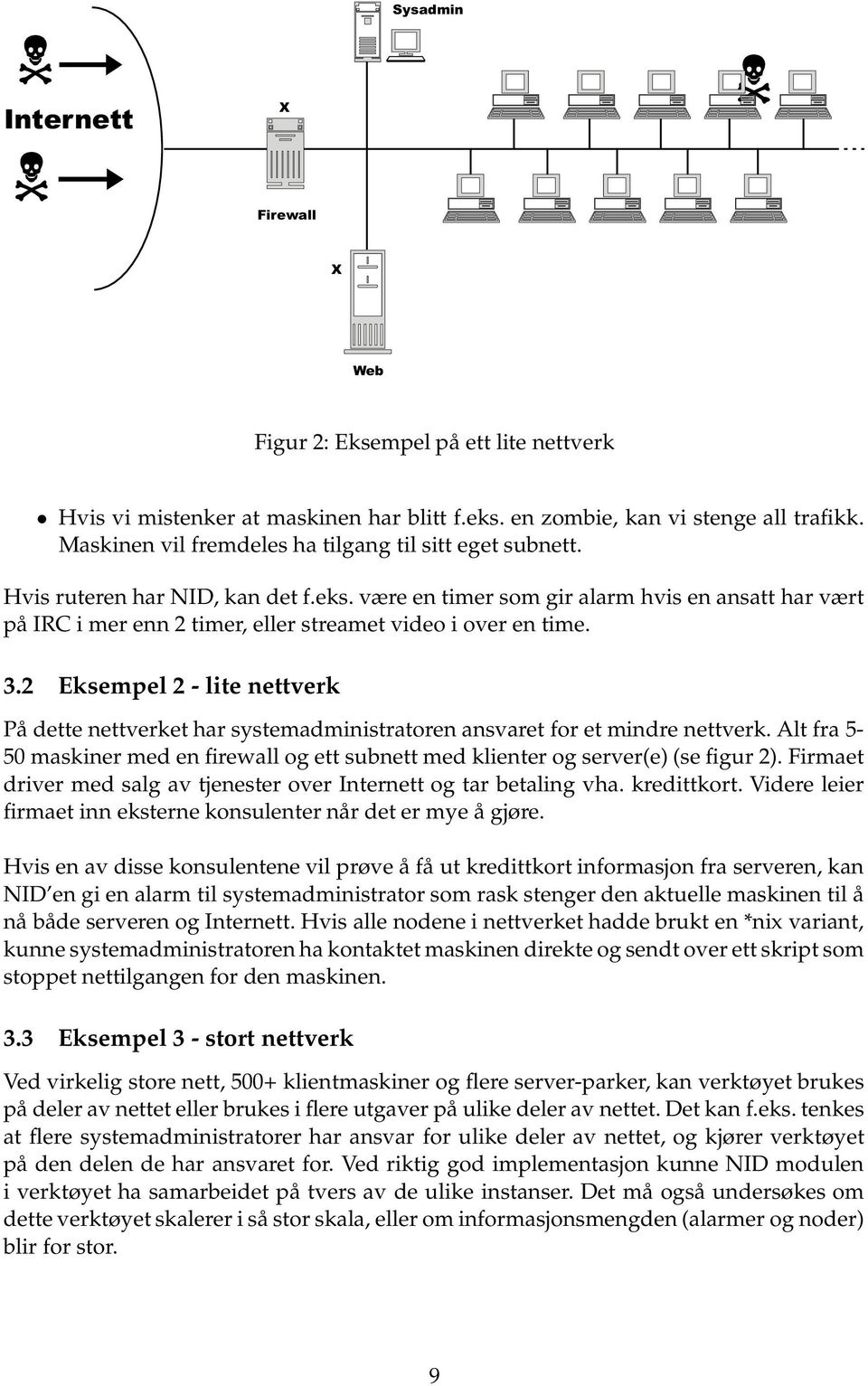 være en timer som gir alarm hvis en ansatt har vært på IRC i mer enn 2 timer, eller streamet video i over en time. 3.