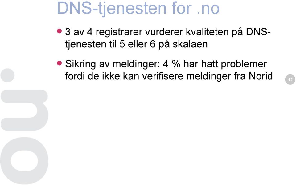 DNStjenesten til 5 eller 6 på skalaen Sikring av