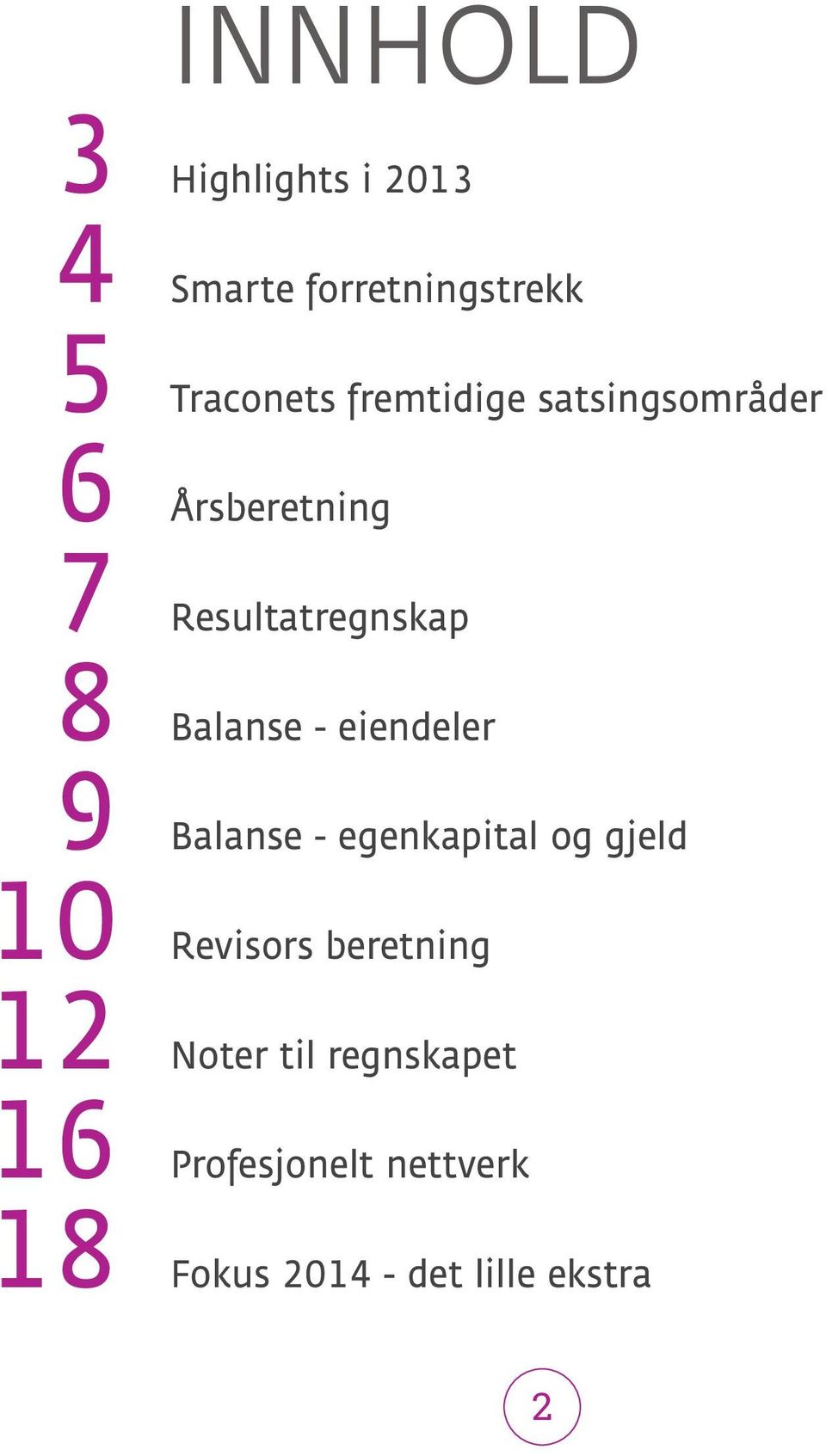 - eiendeler 9 Balanse - egenkapital og gjeld 10 Revisors beretning 12