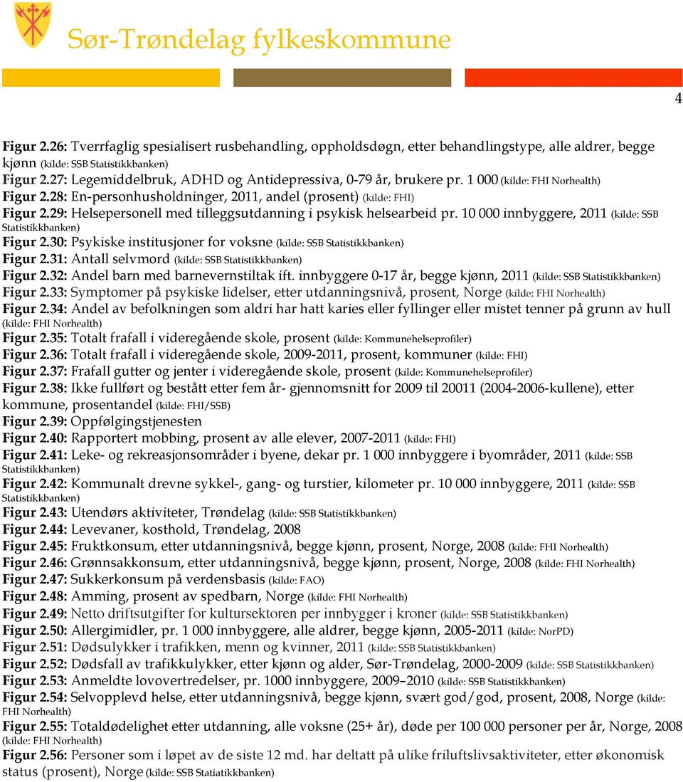 29: Helsepersonell med tilleggsutdanning i psykisk helsearbeid pr. 10 000 innbyggere, 2011 (kilde: SSB Statistikkbanken) Figur 2.