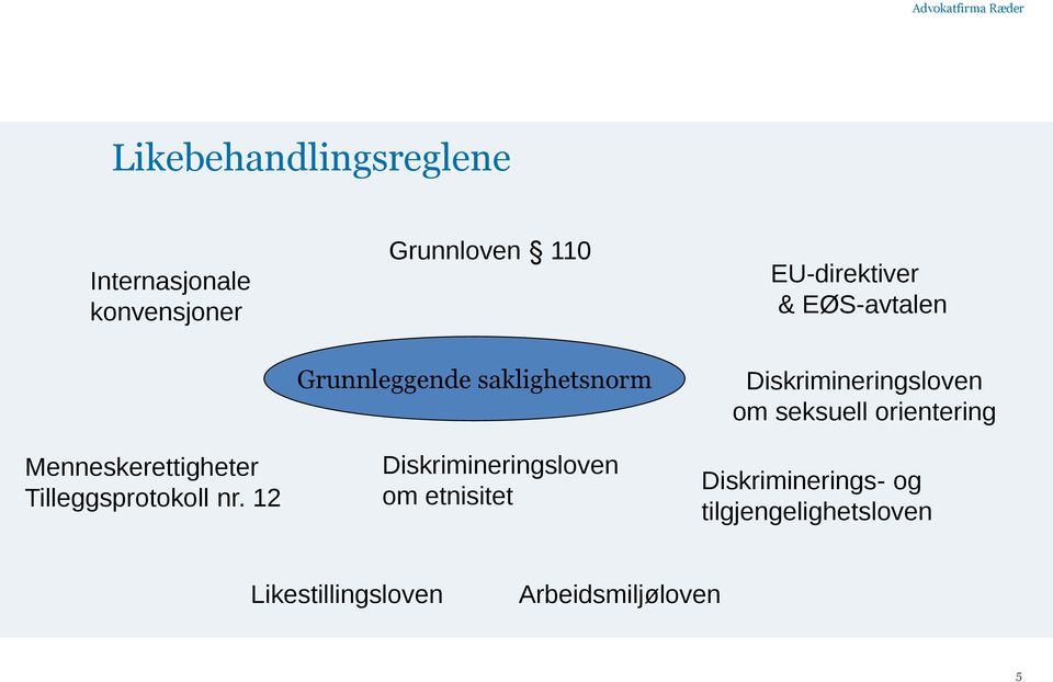 12 Grunnleggende saklighetsnorm Diskrimineringsloven om etnisitet