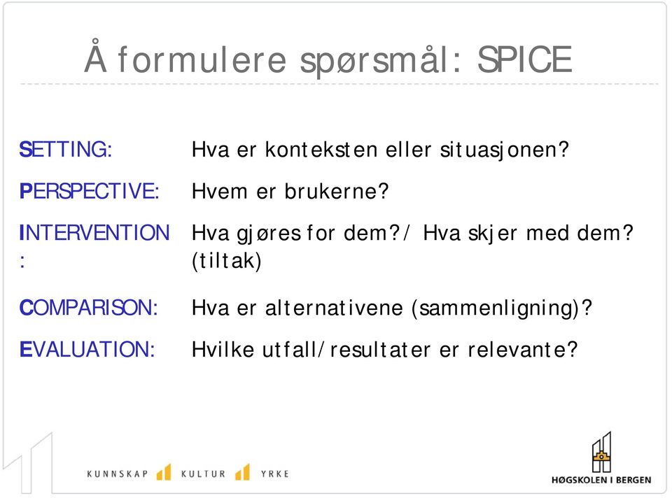 Hvem er brukerne? Hva gjøres for dem? / Hva skjer med dem?