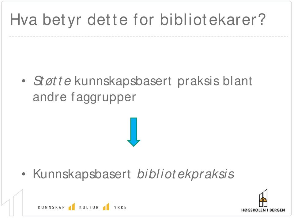 Støtte kunnskapsbasert praksis