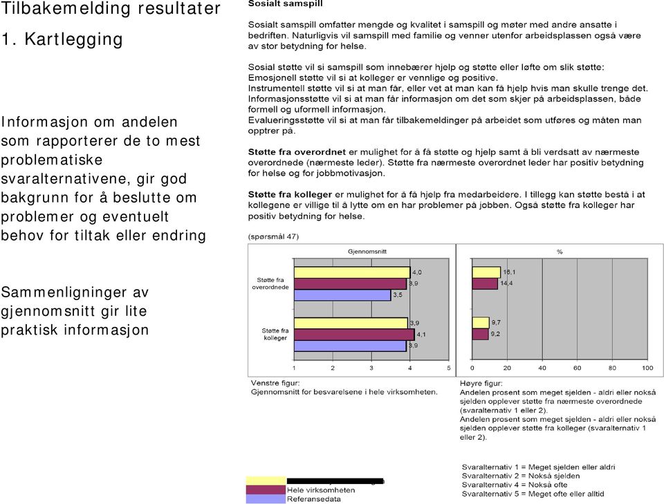 problematiske svaralternativene, gir god bakgrunn for å beslutte om