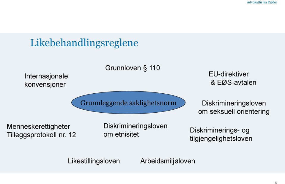 12 Grunnleggende saklighetsnorm Diskrimineringsloven om etnisitet