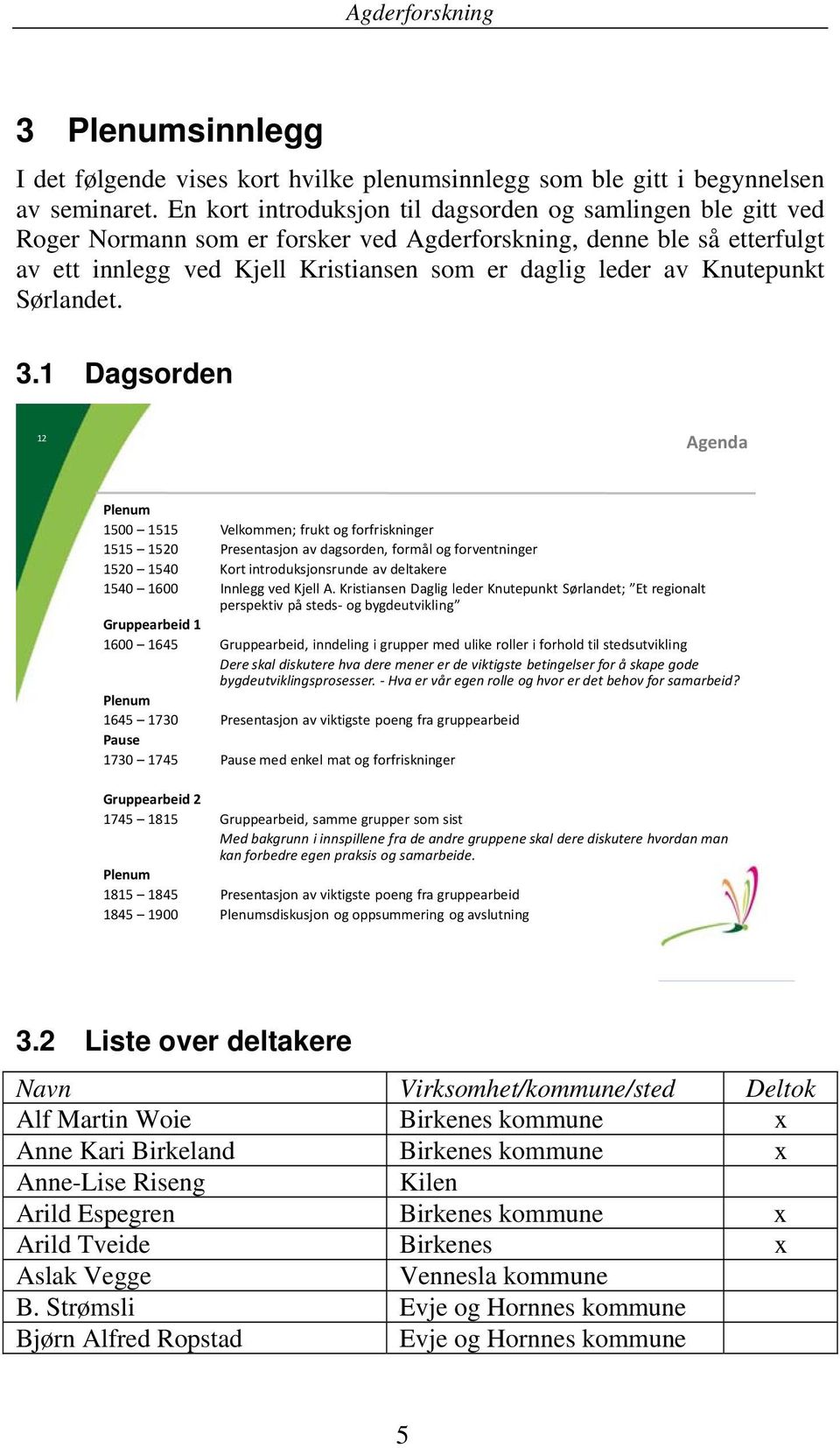 Knutepunkt Sørlandet. 3.