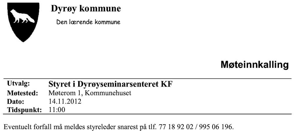 Kommunehuset Dato: 14.11.