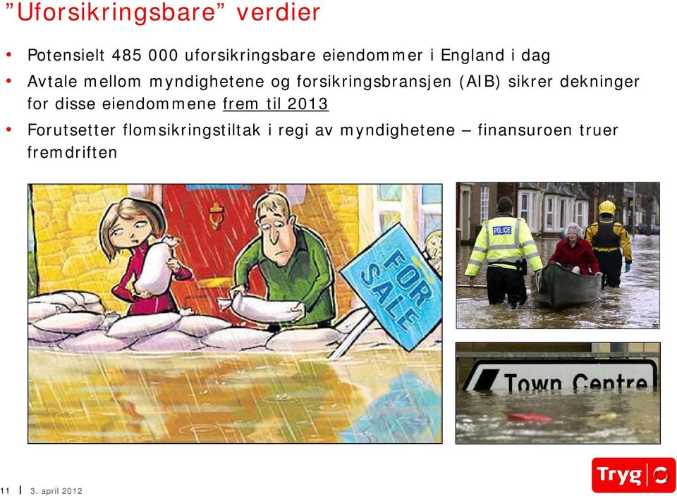 forsikringsbransjen (AIB) sikrer dekninger for disse eiendommene frem