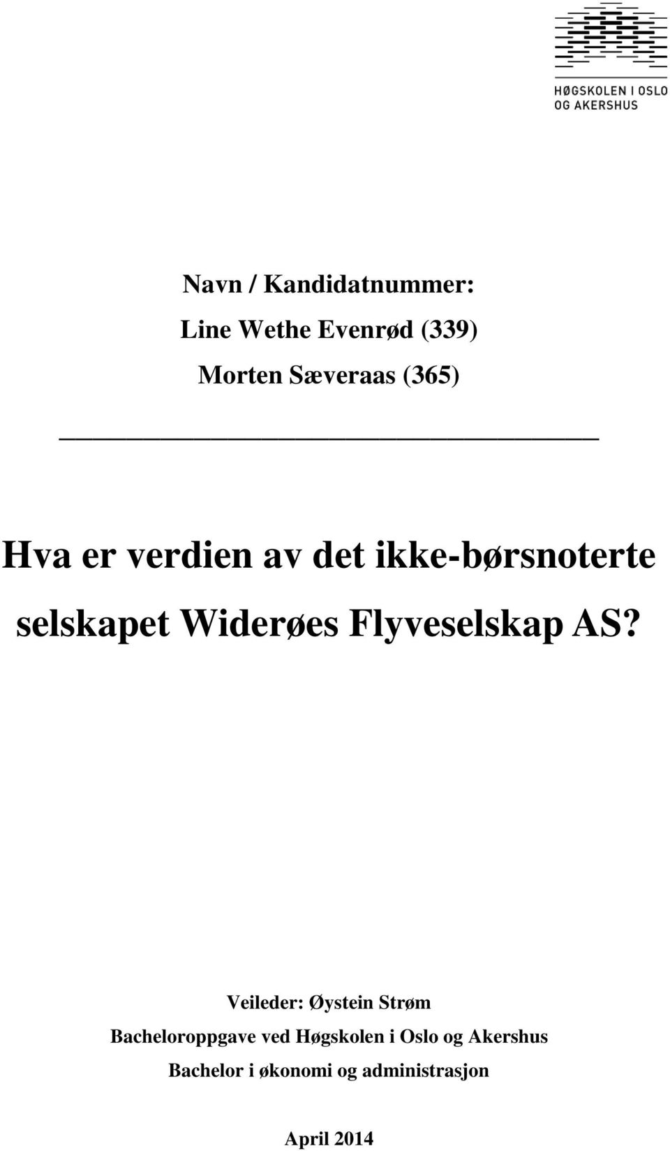 Flyveselskap AS?