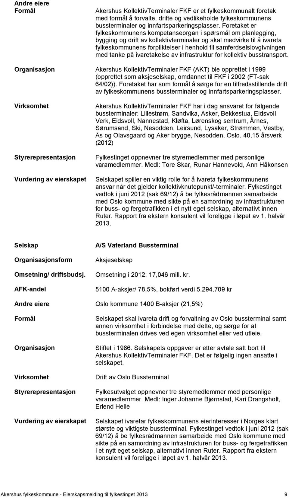 samferdselslovgivningen med tanke på ivaretakelse av infrastruktur for kollektiv busstransport.