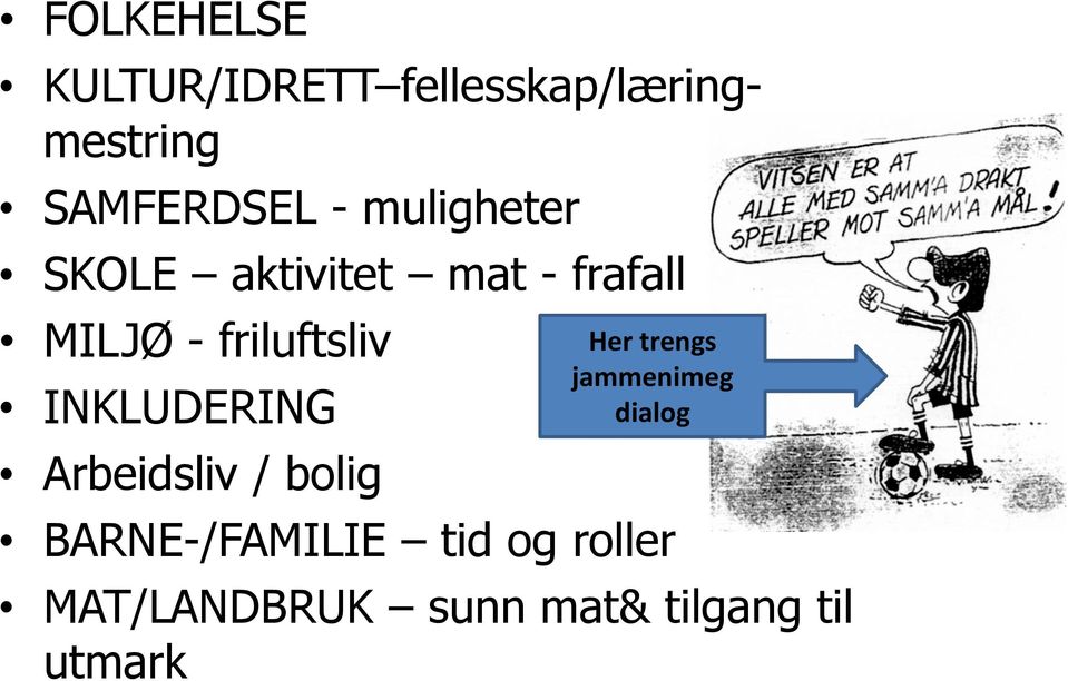 INKLUDERING Arbeidsliv / bolig Her trengs jammenimeg dialog