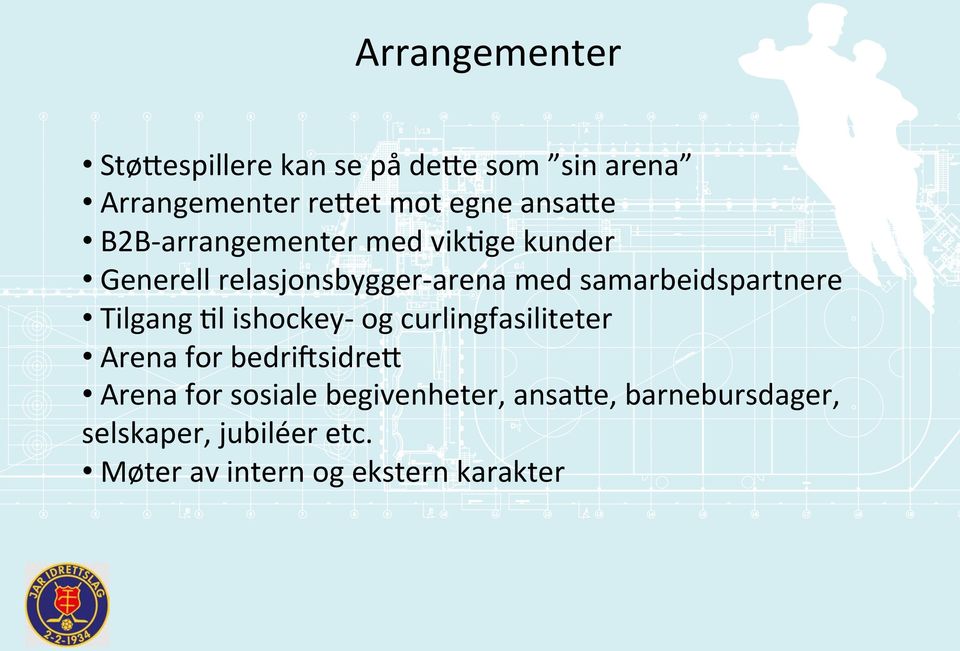 samarbeidspartnere Tilgang Nl ishockey- og curlingfasiliteter Arena for bedrihsidre+ Arena