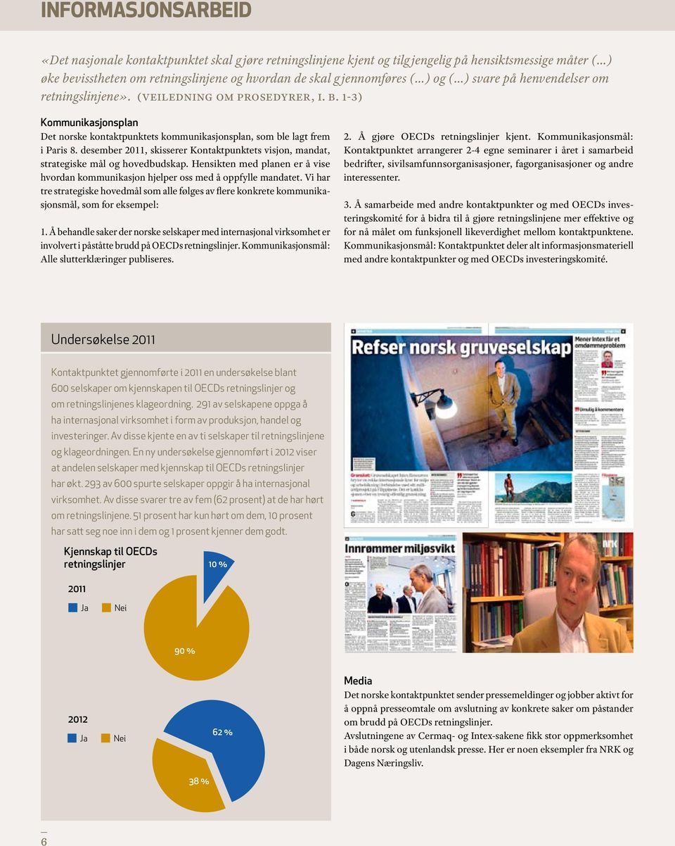 desember 2011, skisserer Kontaktpunktets visjon, mandat, strategiske mål og hovedbudskap. Hensikten med planen er å vise hvordan kommunikasjon hjelper oss med å oppfylle mandatet.