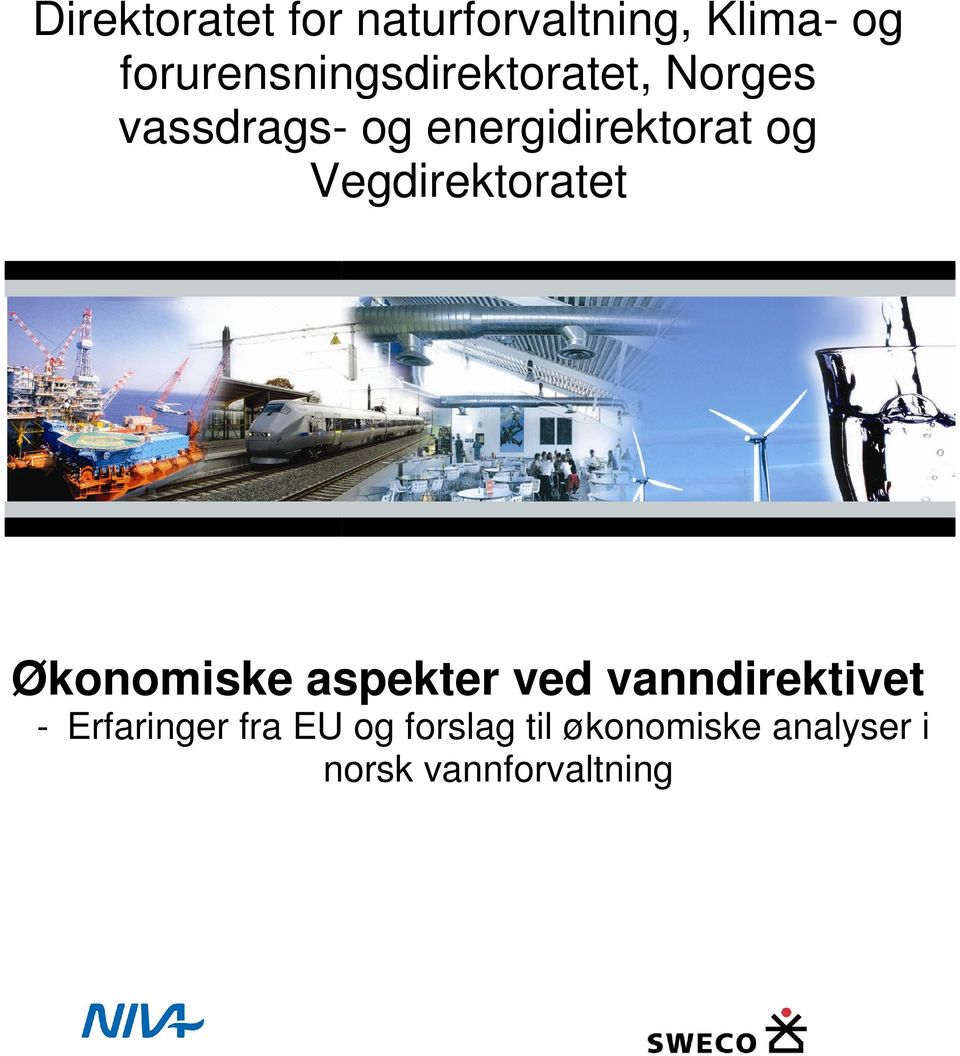 energidirektorat og Vegdirektoratet Økonomiske aspekter ved