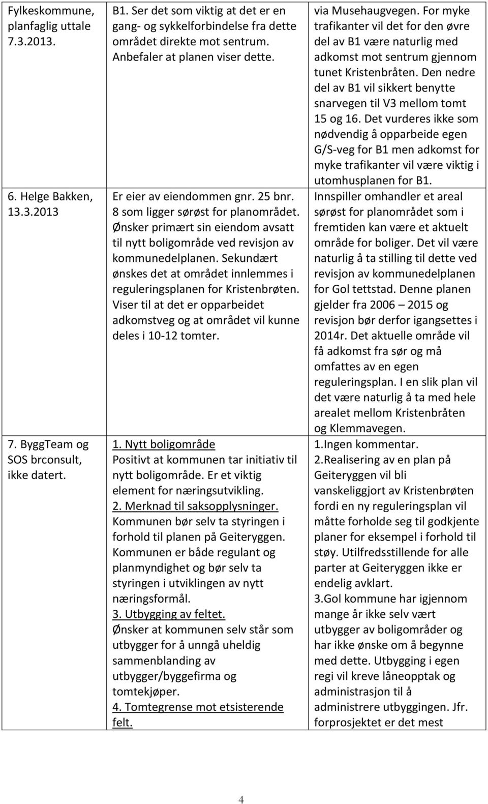 8 som ligger sørøst for planområdet. Ønsker primært sin eiendom avsatt til nytt boligområde ved revisjon av kommunedelplanen.