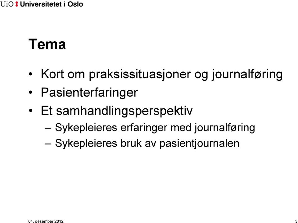 samhandlingsperspektiv Sykepleieres erfaringer