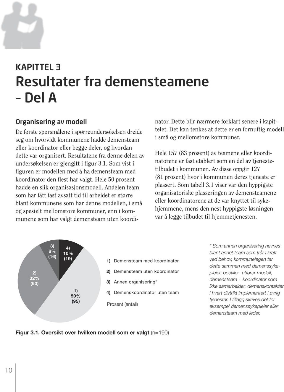 Hele 50 prosent hadde en slik organisasjonsmodell.