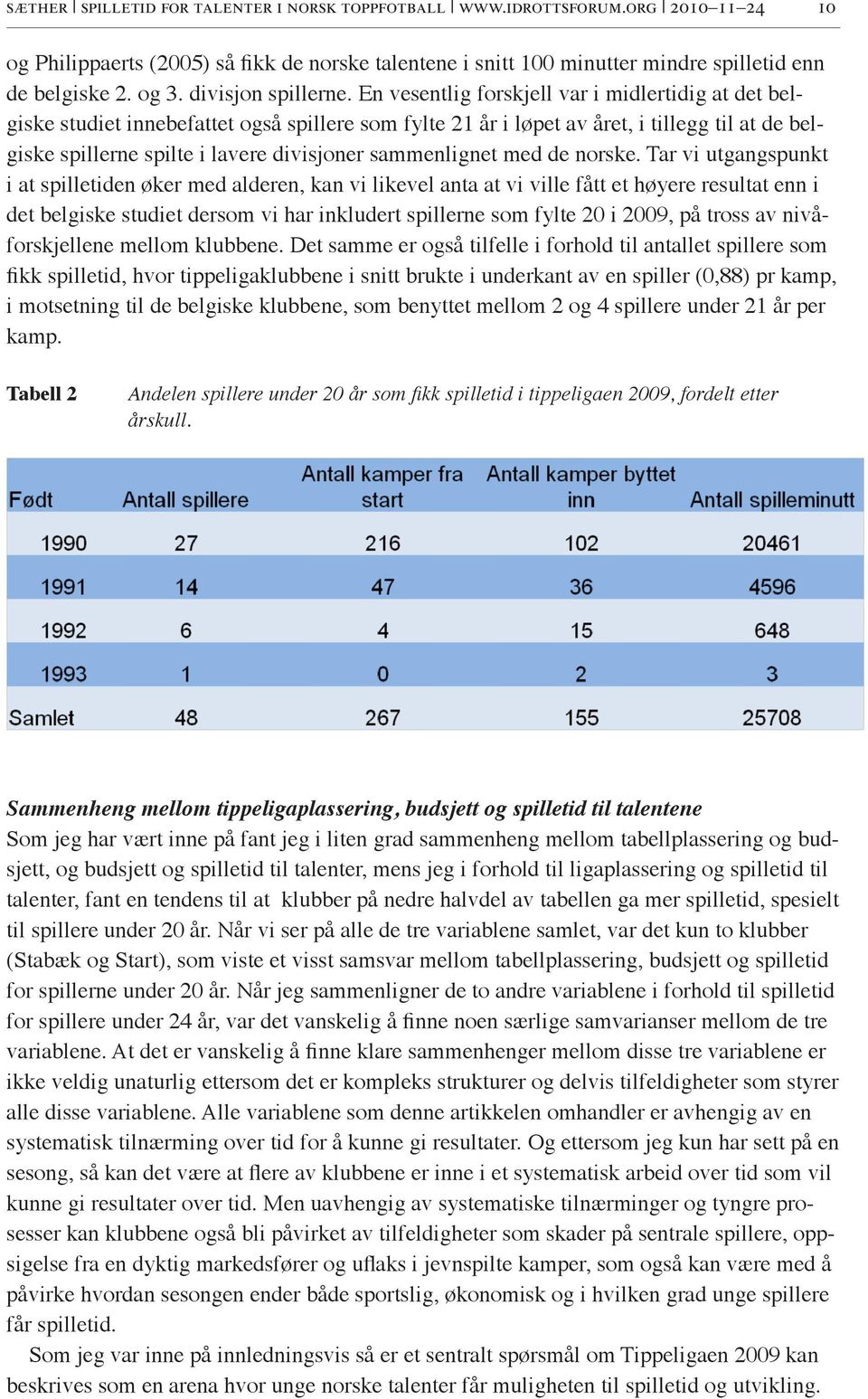 En vesentlig forskjell var i midlertidig at det belgiske studiet innebefattet også spillere som fylte 21 år i løpet av året, i tillegg til at de belgiske spillerne spilte i lavere divisjoner
