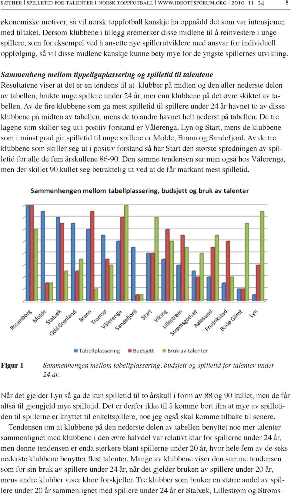 kanskje kunne bety mye for de yngste spillernes utvikling.