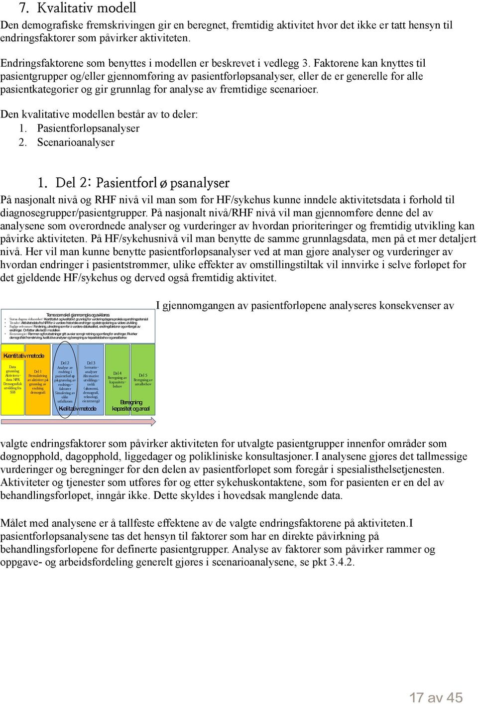 Faktorene kan knyttes til pasientgrupper og/eller gjennomføring av pasientforløpsanalyser, eller de er generelle for alle pasientkategorier og gir grunnlag for analyse av fremtidige scenarioer.