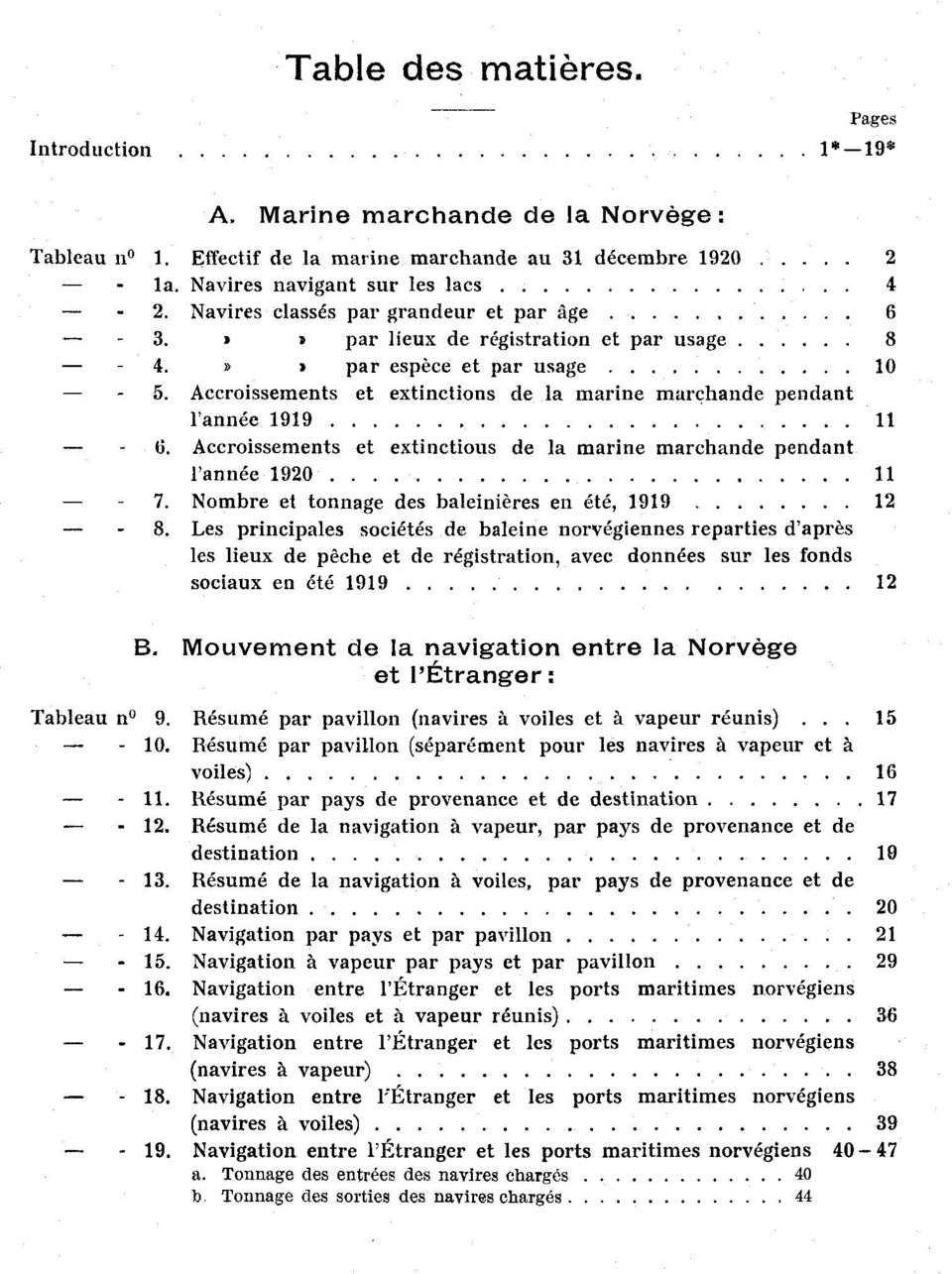 Accroissements et extinctions de la marine marchande pendant l'année 99 - - 6. Accroissements et extinctions de la marine marchande pendant l'année 90.......... 7.