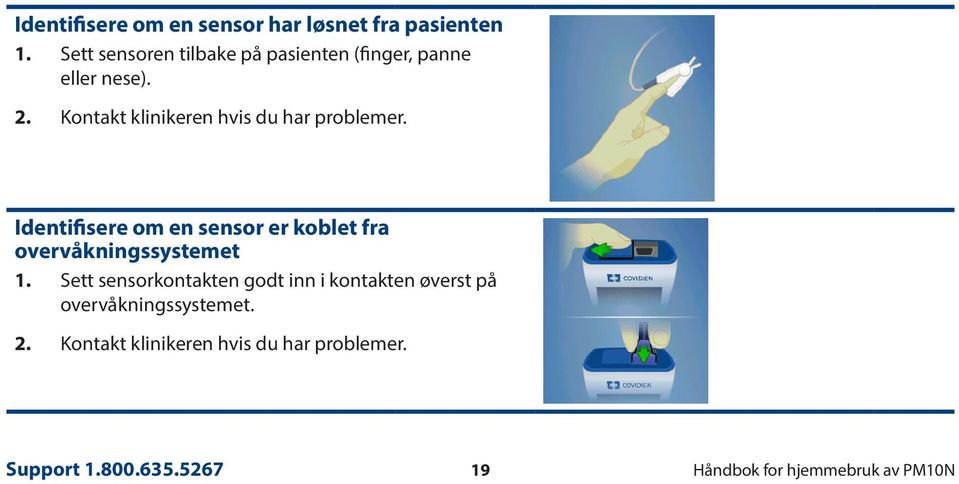 Kontakt klinikeren hvis du har problemer.