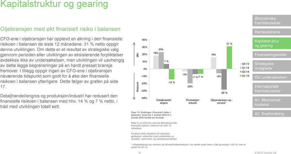 Om dette er et resultat av strategiske valg gjennom perioden eller utviklingen av eksisterende forpliktelser avdekkes ikke av undersøkelsen, men utviklingen vil uavhengig av dette legge begrensninger