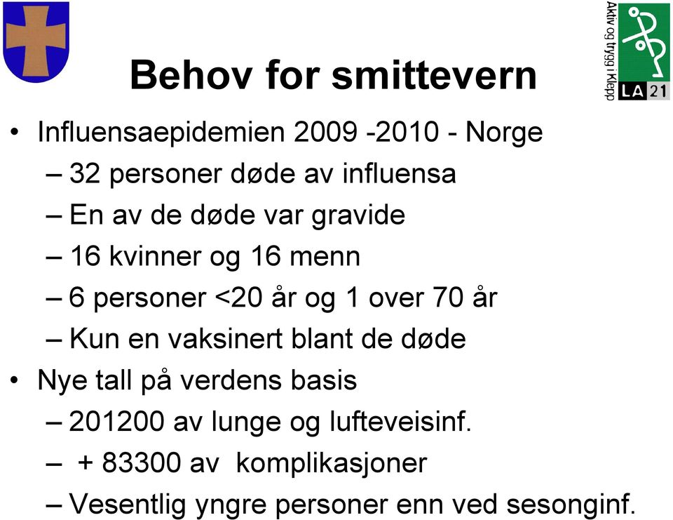 over 70 år Kun en vaksinert blant de døde Nye tall på verdens basis 201200 av