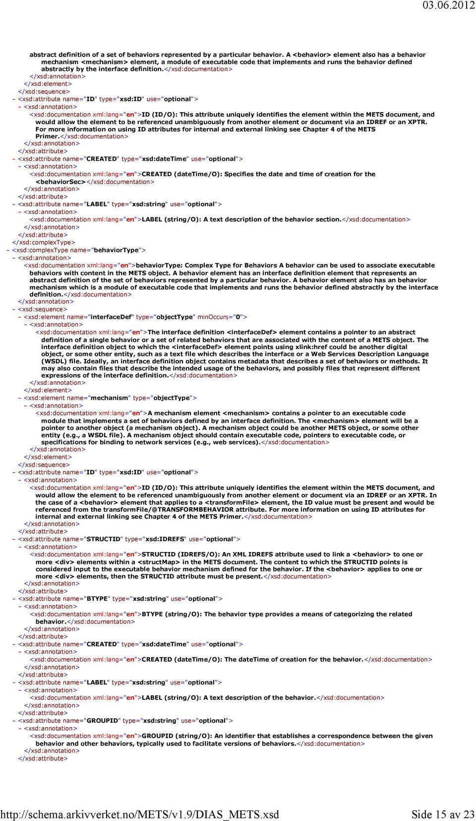 </xsd:documentation> </xsd:sequence> - <xsd:attribute name="id" type="xsd:id" use="optional"> <xsd:documentation xml:lang="en">id (ID/O): This attribute uniquely identifies the element within the