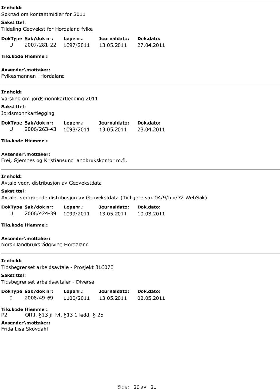 distribusjon av Geovekstdata Avtaler vedrørende distribusjon av Geovekstdata (Tidligere sak 04/9/hin/72 WebSak) 2006/424-39 1099/2011 10.03.