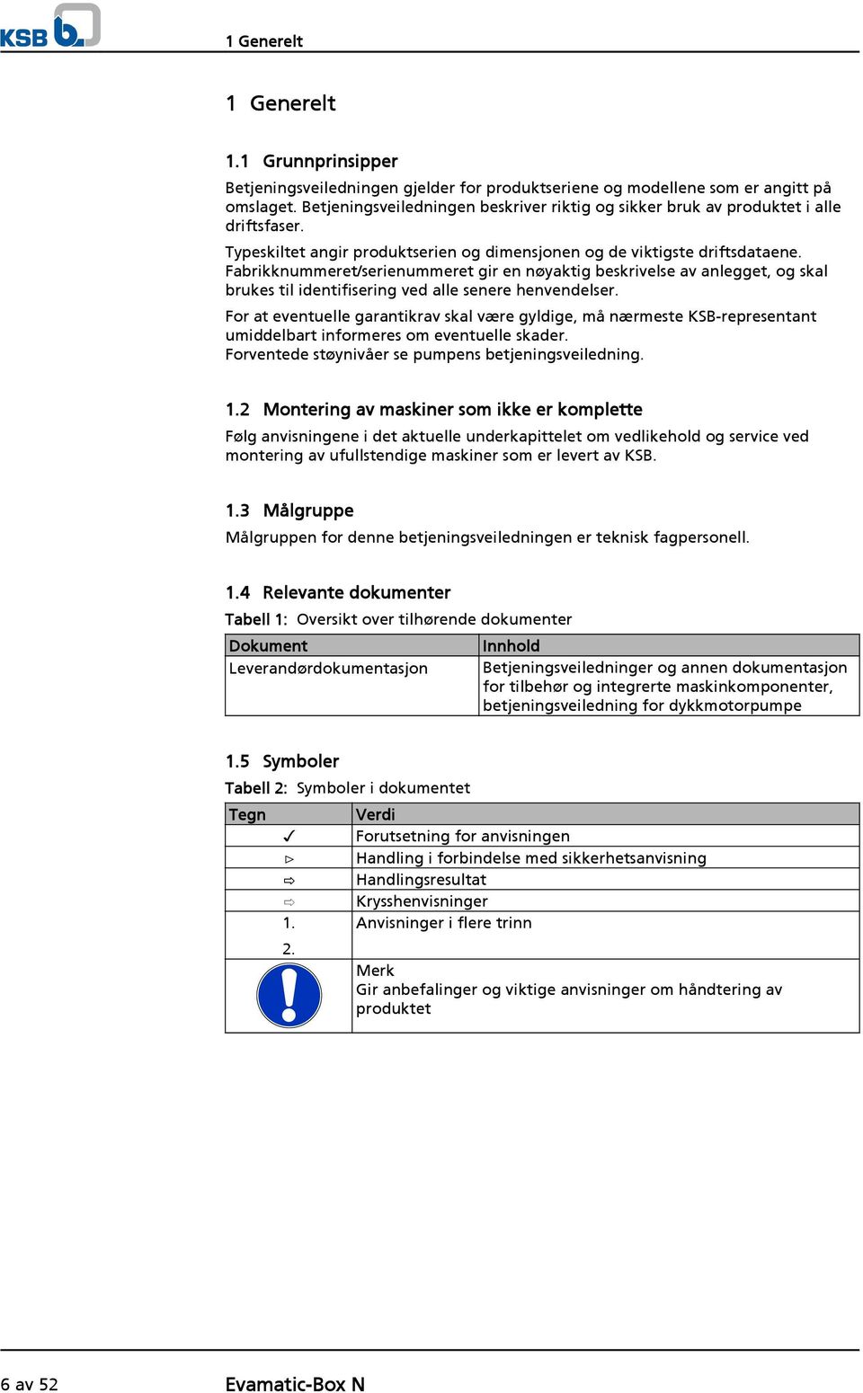 Fabrikknummeret/serienummeret gir en nøyaktig beskrivelse av anlegget, og skal brukes til identifisering ved alle senere henvendelser.