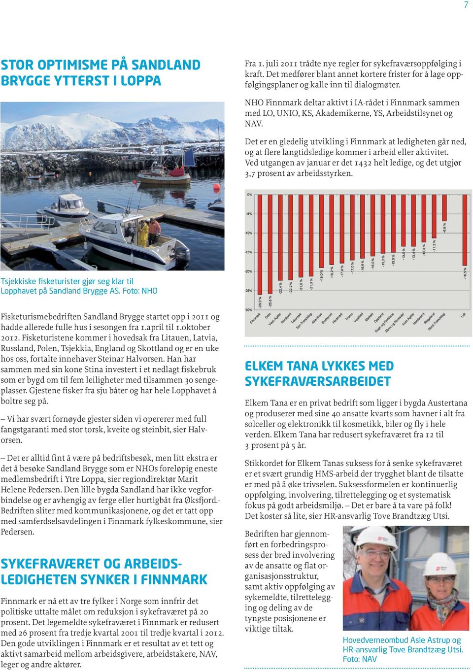 NHO Finnmark deltar aktivt i IA-rådet i Finnmark sammen med LO, UNIO, KS, Akademikerne, YS, Arbeidstilsynet og NAV.