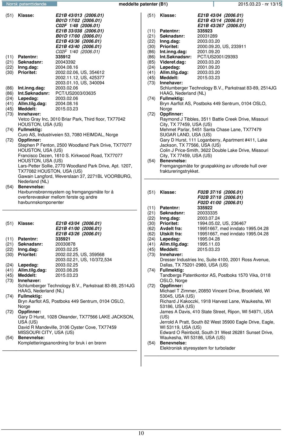 inng.dag: 2003.02.06 (86) Int.Søknadsnr: PCT/US2003/03635 (24) Løpedag: 2003.02.06 (41) Allm.tilg.dag: 2004.08.