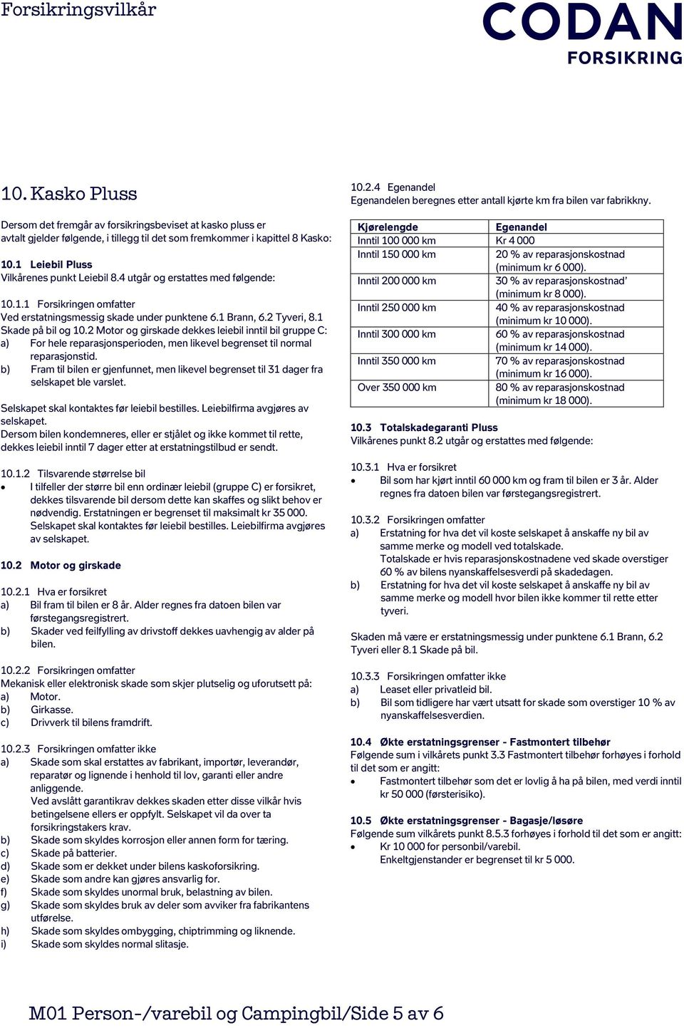 2 Motor og girskade dekkes leiebil inntil bil gruppe C: a) For hele reparasjonsperioden, men likevel begrenset til normal reparasjonstid.