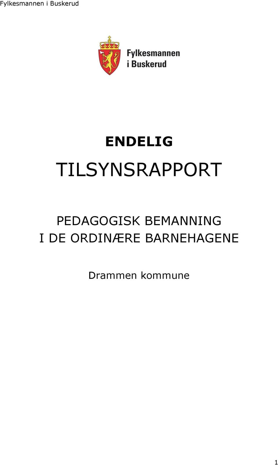 PEDAGOGISK BEMANNING