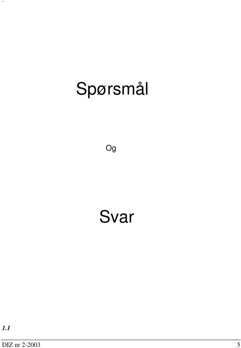 Og Svar