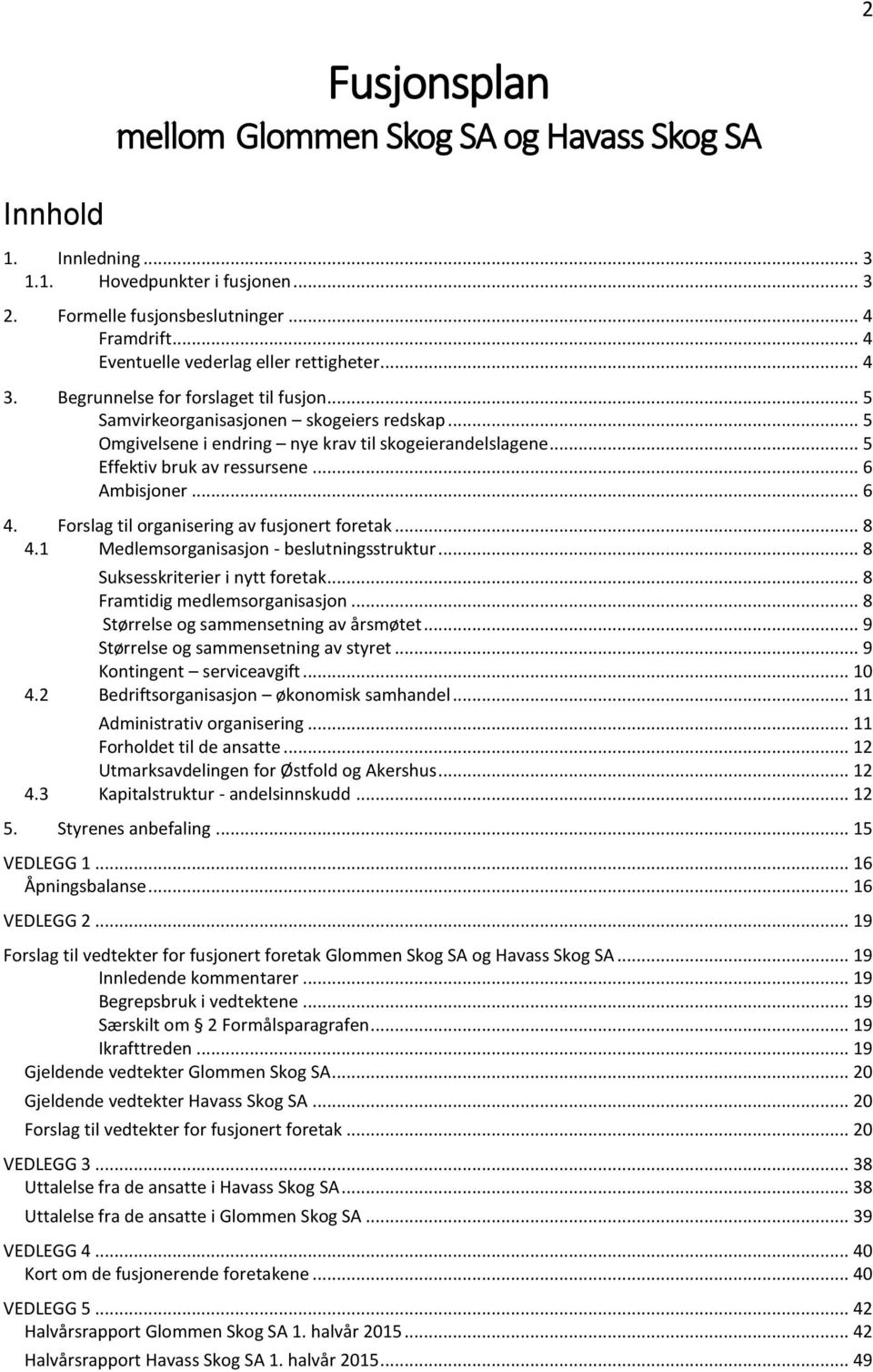 .. 5 Effektiv bruk av ressursene... 6 Ambisjoner... 6 4. Forslag til organisering av fusjonert foretak... 8 4.1 Medlemsorganisasjon - beslutningsstruktur... 8 Suksesskriterier i nytt foretak.