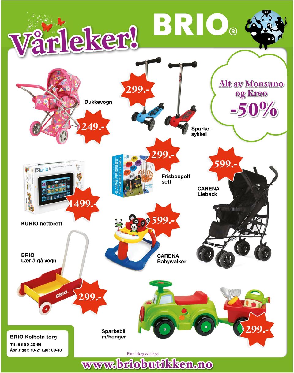 - CARENA Lieback BRIO Lær å gå vogn CARENA Babywalker 299.