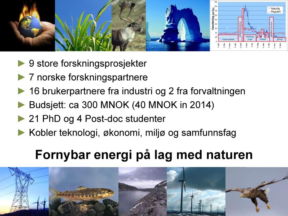 300 MNOK (40 MNOK in 2014) 21 PhD og 4 Post-doc studenter Kobler