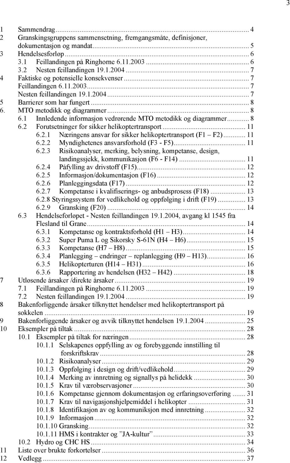 MTO metodikk og diagrammer... 8 6.1 Innledende informasjon vedrørende MTO metodikk og diagrammer... 8 6.2 Forutsetninger for sikker helikoptertransport... 11 6.2.1 Næringens ansvar for sikker helikoptertransport (F1 F2).