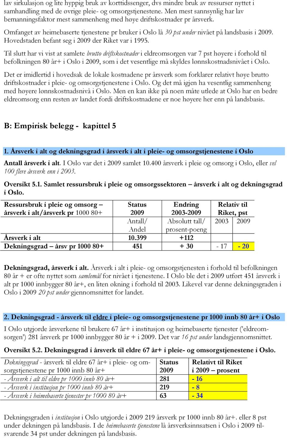 Hovedstaden befant seg i 2009 der Riket var i 1995.