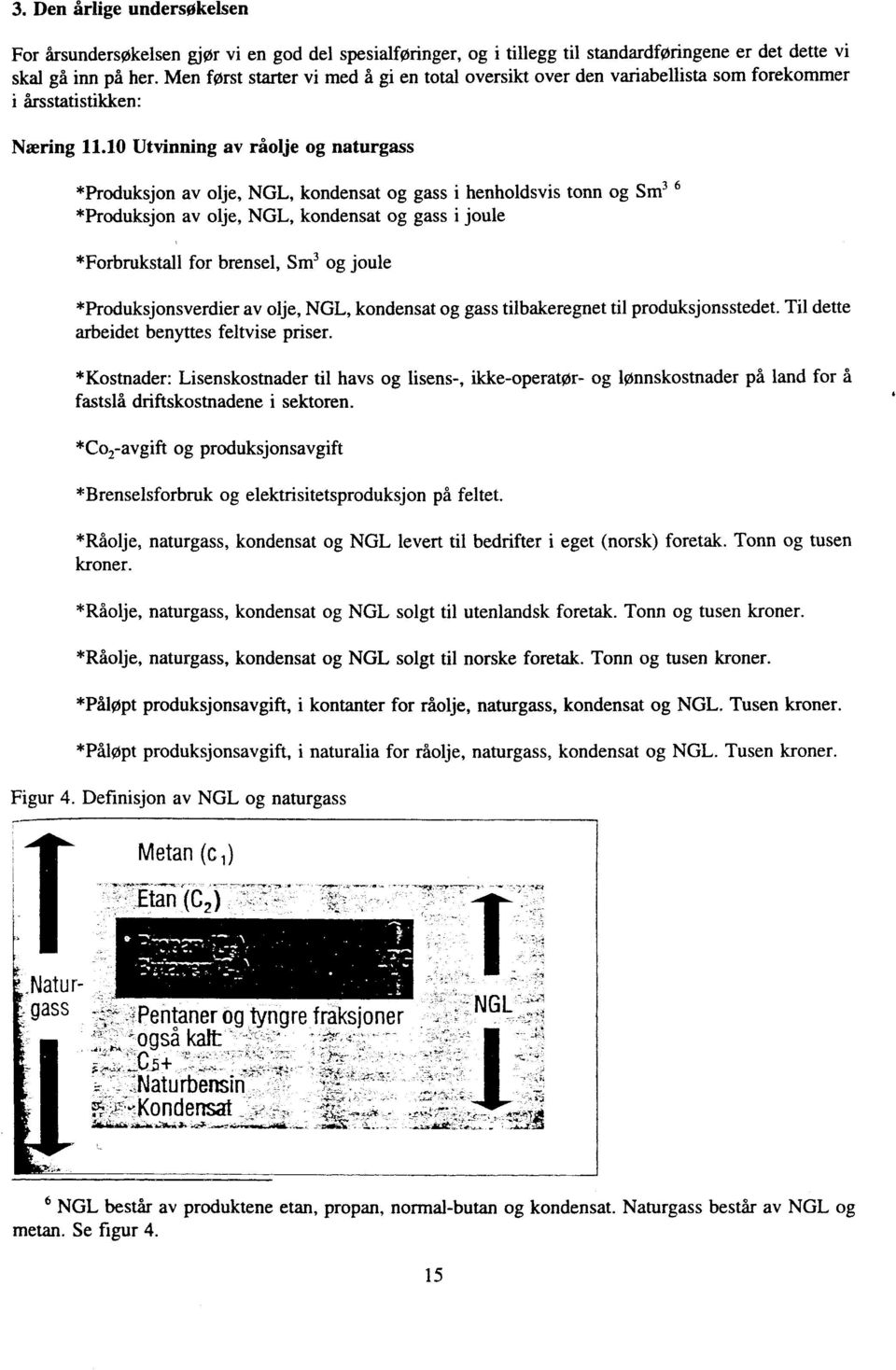 10 Utvinning av råolje og naturgass *Produksjon av olje, NGL, kondensat og gass i henholdsvis tonn og Sm 3 6 *Produksjon av olje, NGL, kondensat og gass i joule *Forbrukstall for brensel, Sm3 og