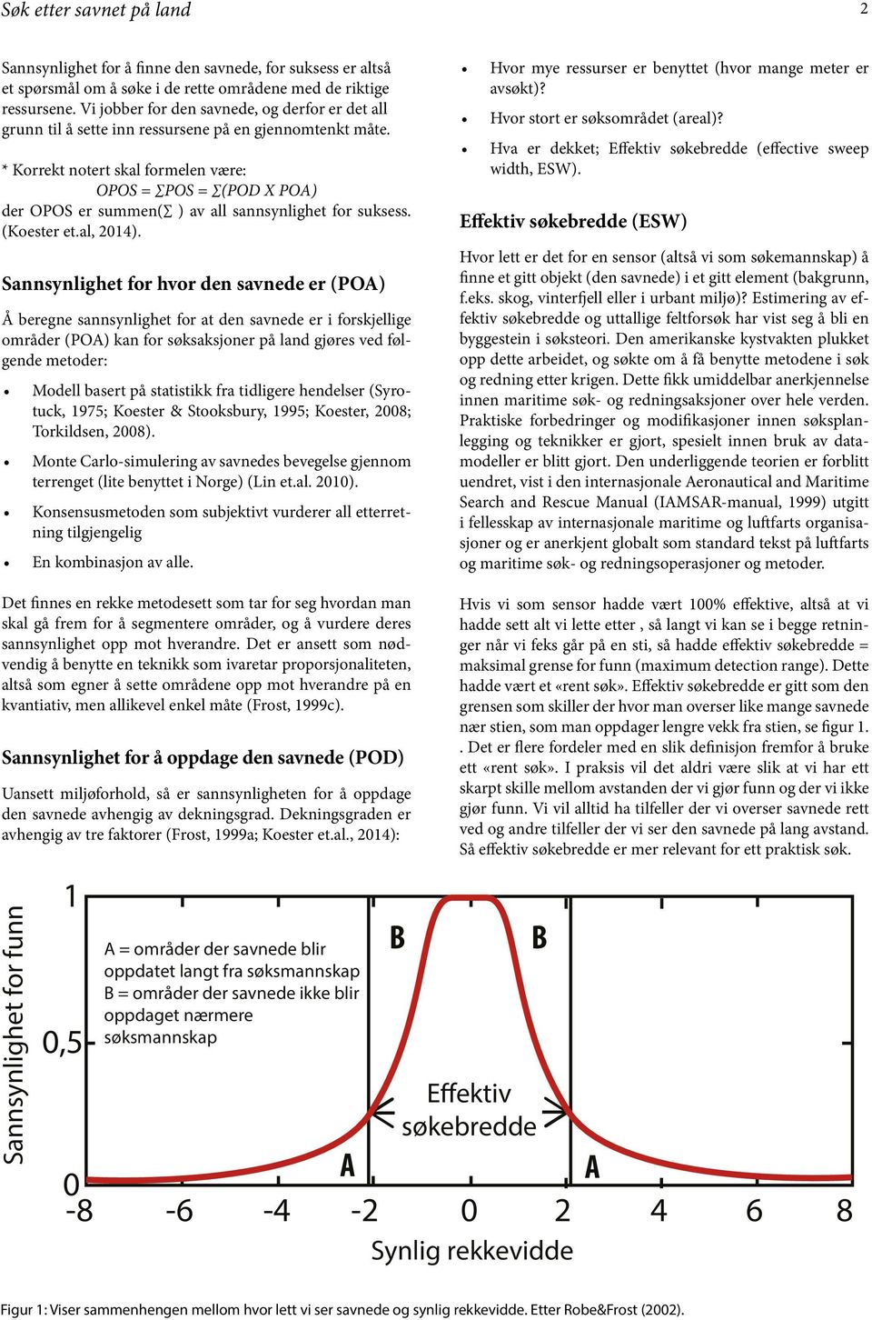 * Korrekt notert skal formelen være: OPOS = POS = (POD X POA) der OPOS er summen( ) av all sannsynlighet for suksess. (Koester et.al, 2014).