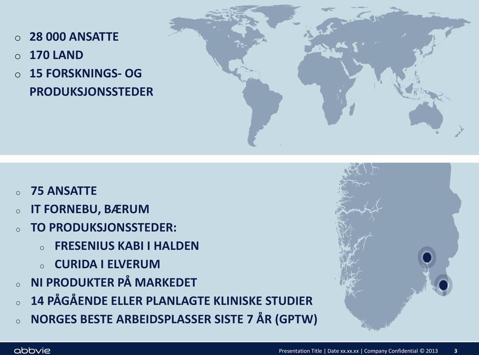 ELVERUM NI PRODUKTER PÅ MARKEDET 14 PÅGÅENDE ELLER PLANLAGTE KLINISKE STUDIER NORGES